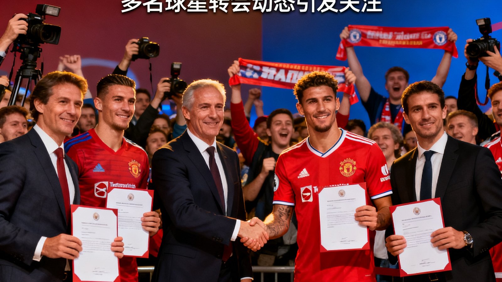 冬季转会窗口新闻汇总，球员签约现场照片，多名球星转会动态引发关注